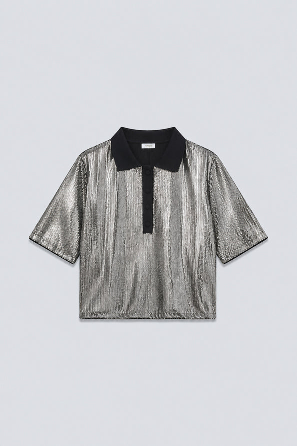 LIGHT SEQUIN POLO