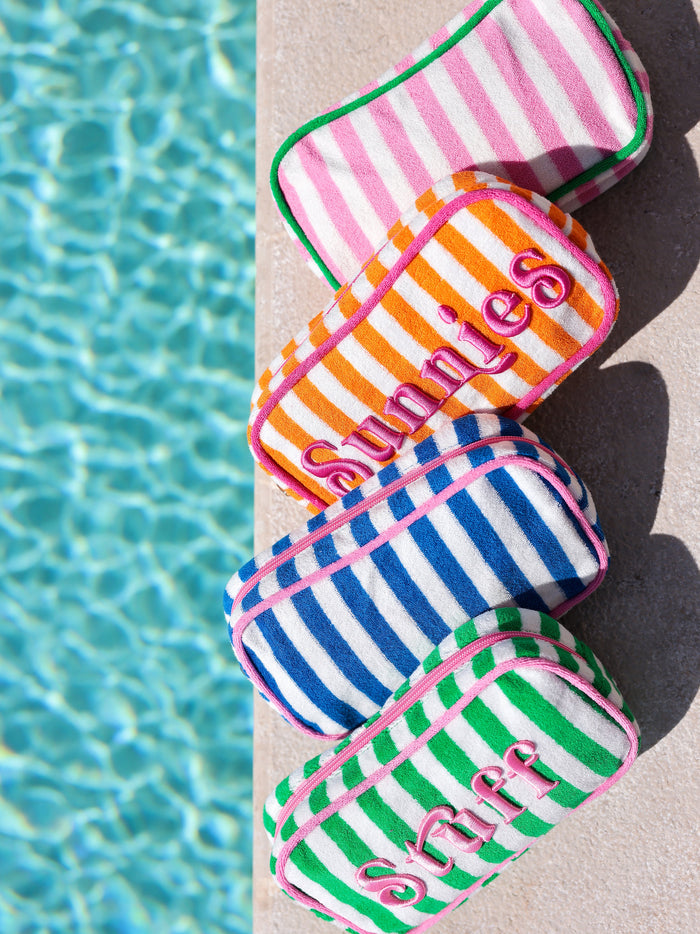 CABANA STRIPE ZIP POUCH