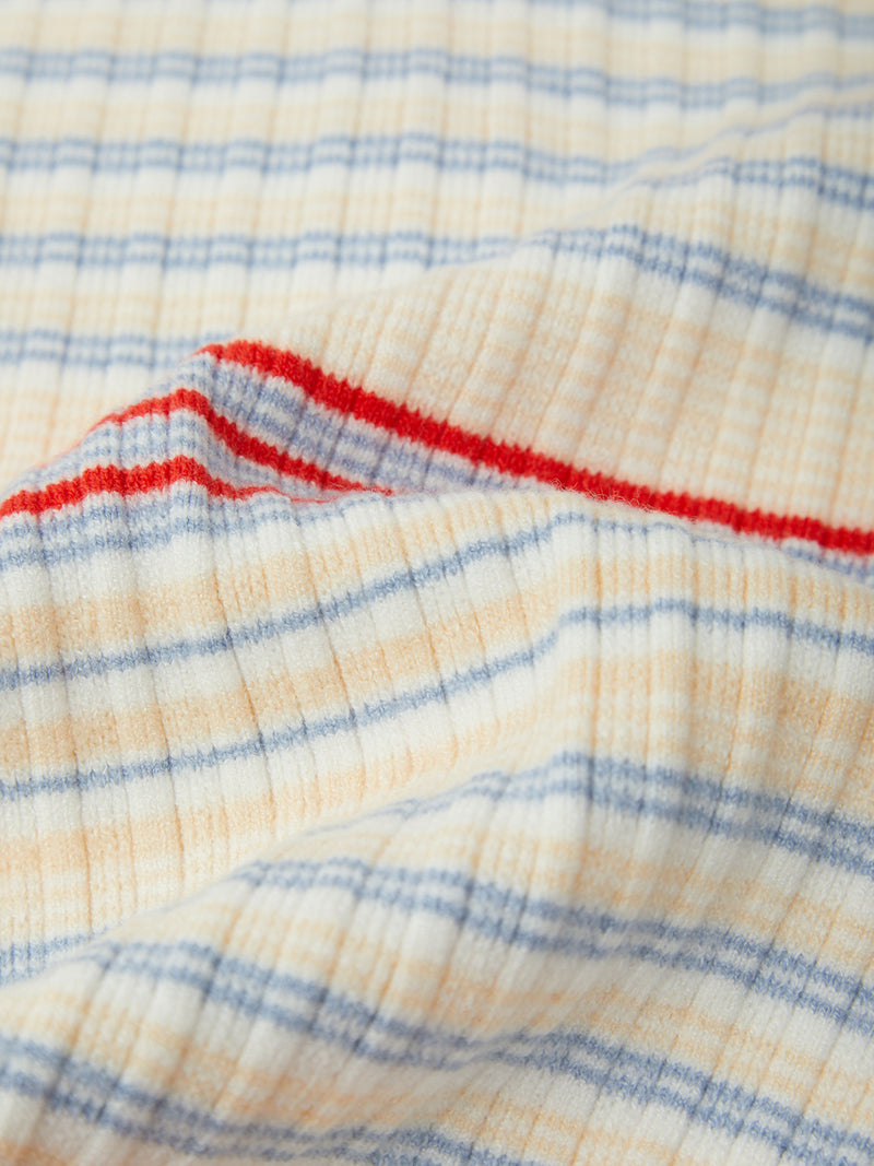 GISELLE TEXTURED STRIPE POLO