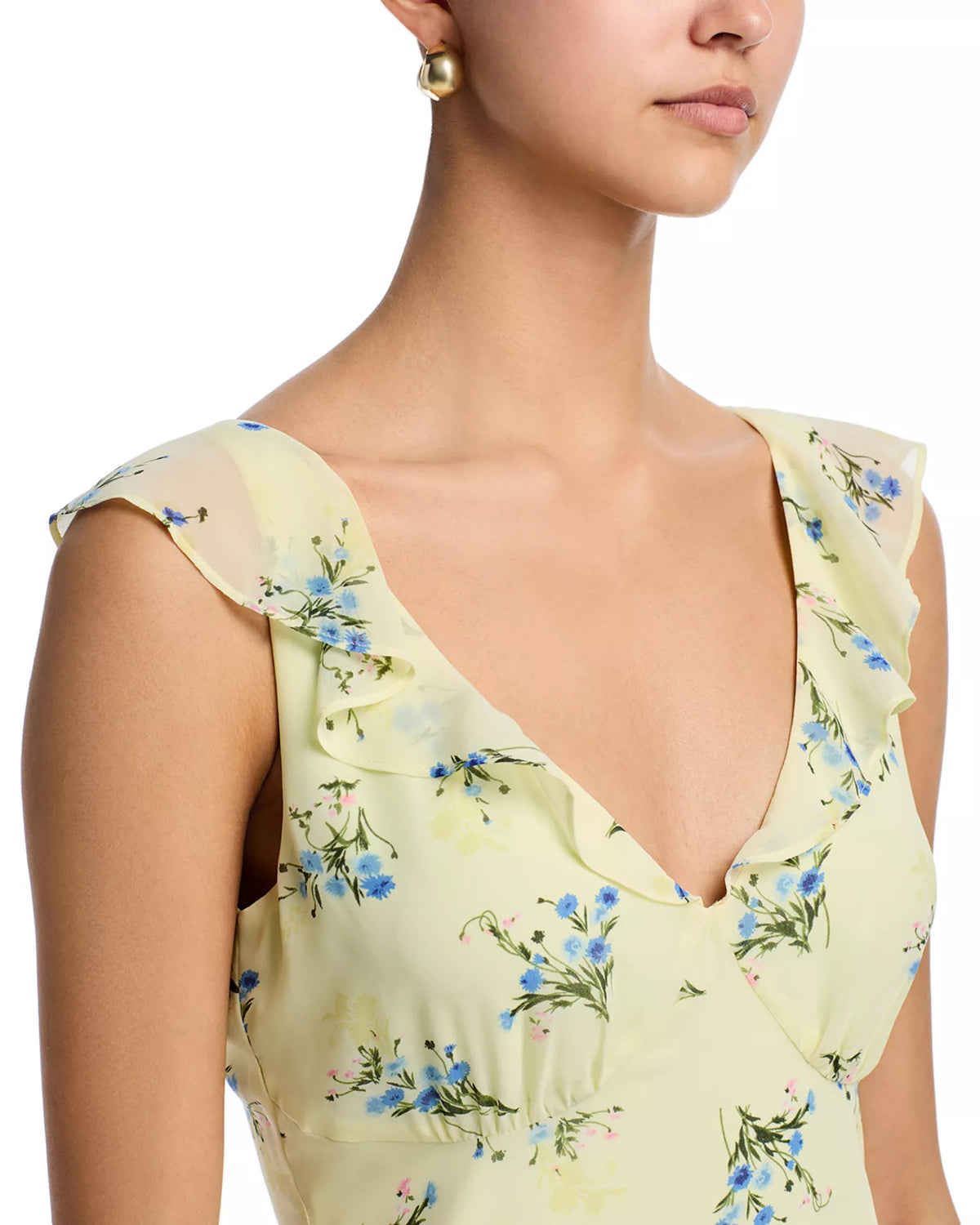 MARINA SILKY FLEUR MINI DRESS