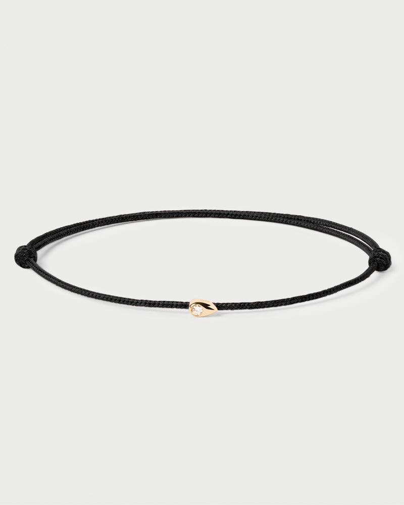 LIA DIAMOND CORD BRACELET BLACK