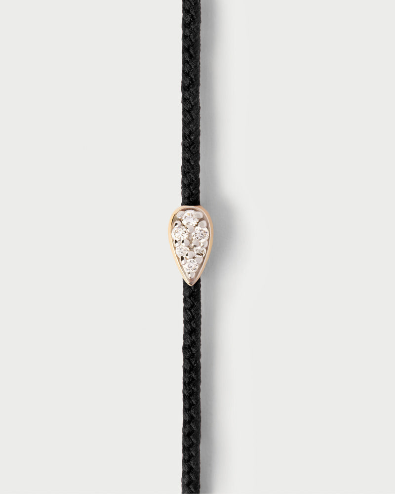 ISA DIAMOND CORD BRACELET BLACK