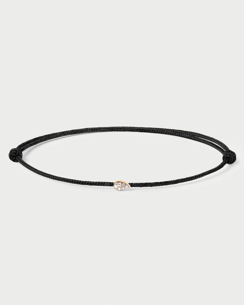 ISA DIAMOND CORD BRACELET BLACK