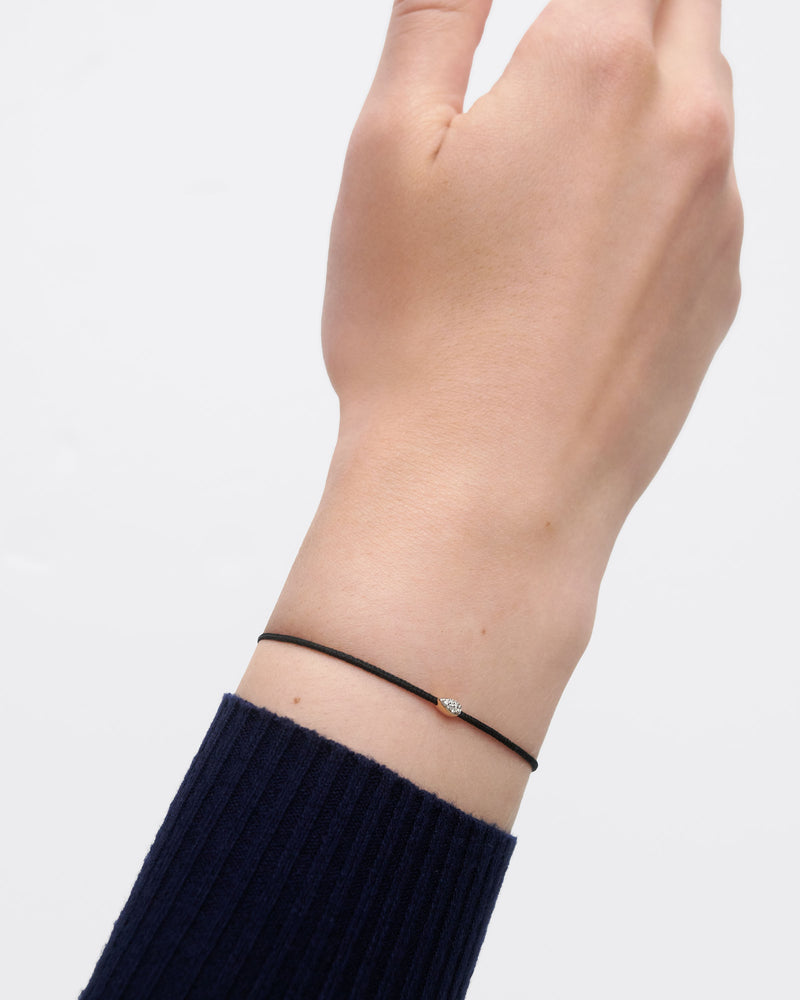 ISA DIAMOND CORD BRACELET BLACK