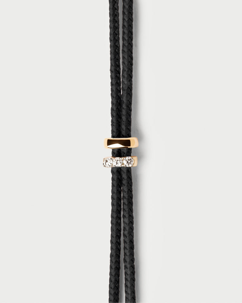 AMY DIAMOND CORD BRACELET BLACK