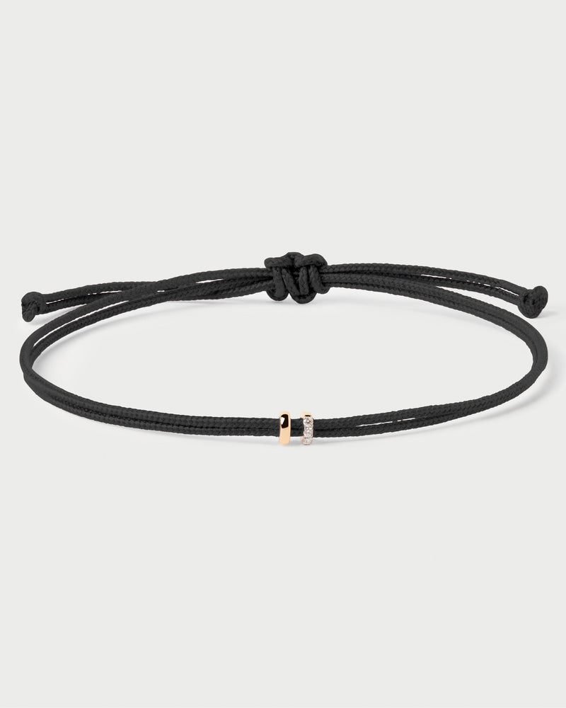 AMY DIAMOND CORD BRACELET BLACK