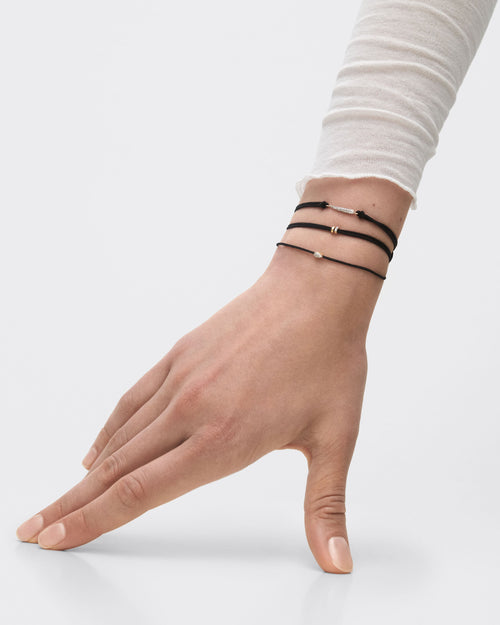 AMY DIAMOND CORD BRACELET BLACK