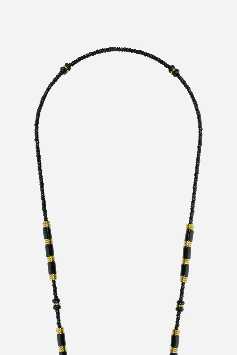 LCF CHAIN ORNELLA BLACK/GLD BEADS