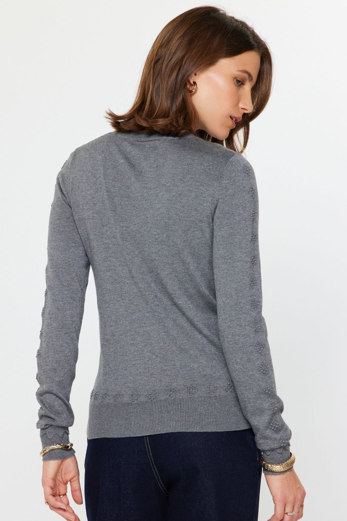 SCALLOP DETAIL SWEATER