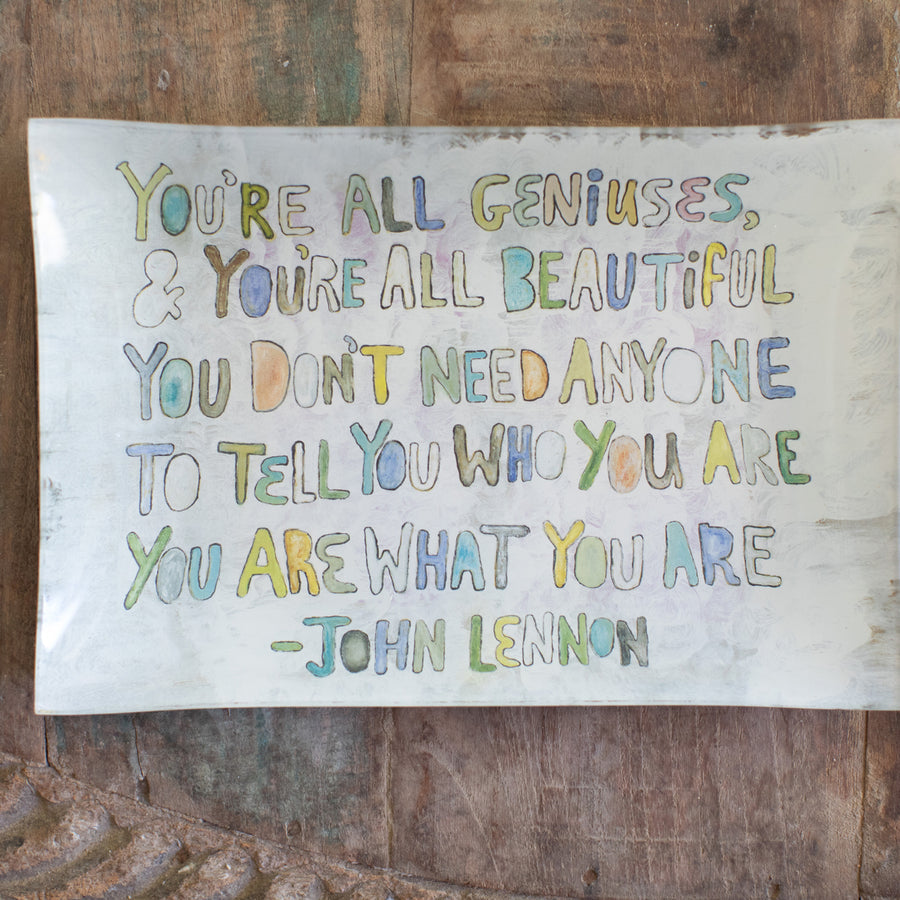 DEPOUPAGE PLATE YOU'RE ALL GENIUSES