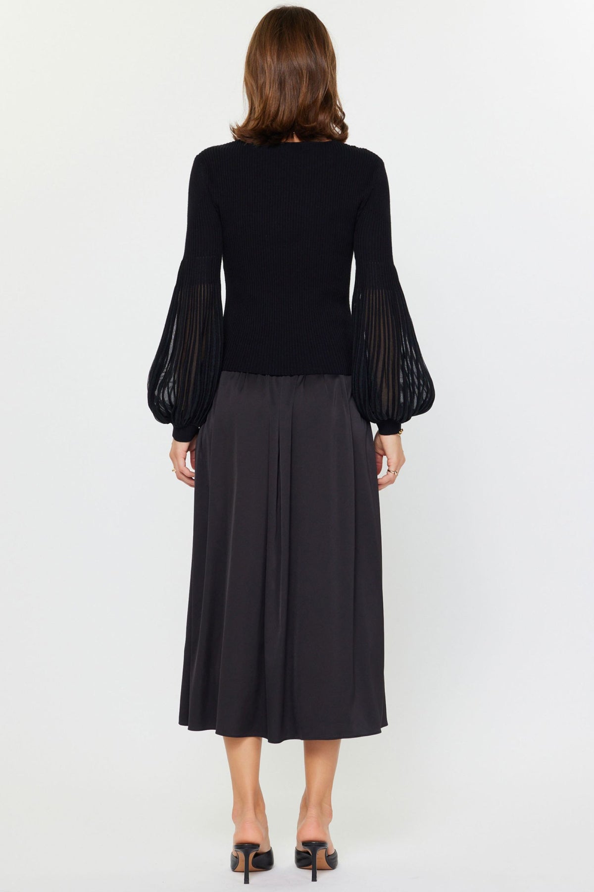 BALLOON SLEEVE SWEATER DRESS SET