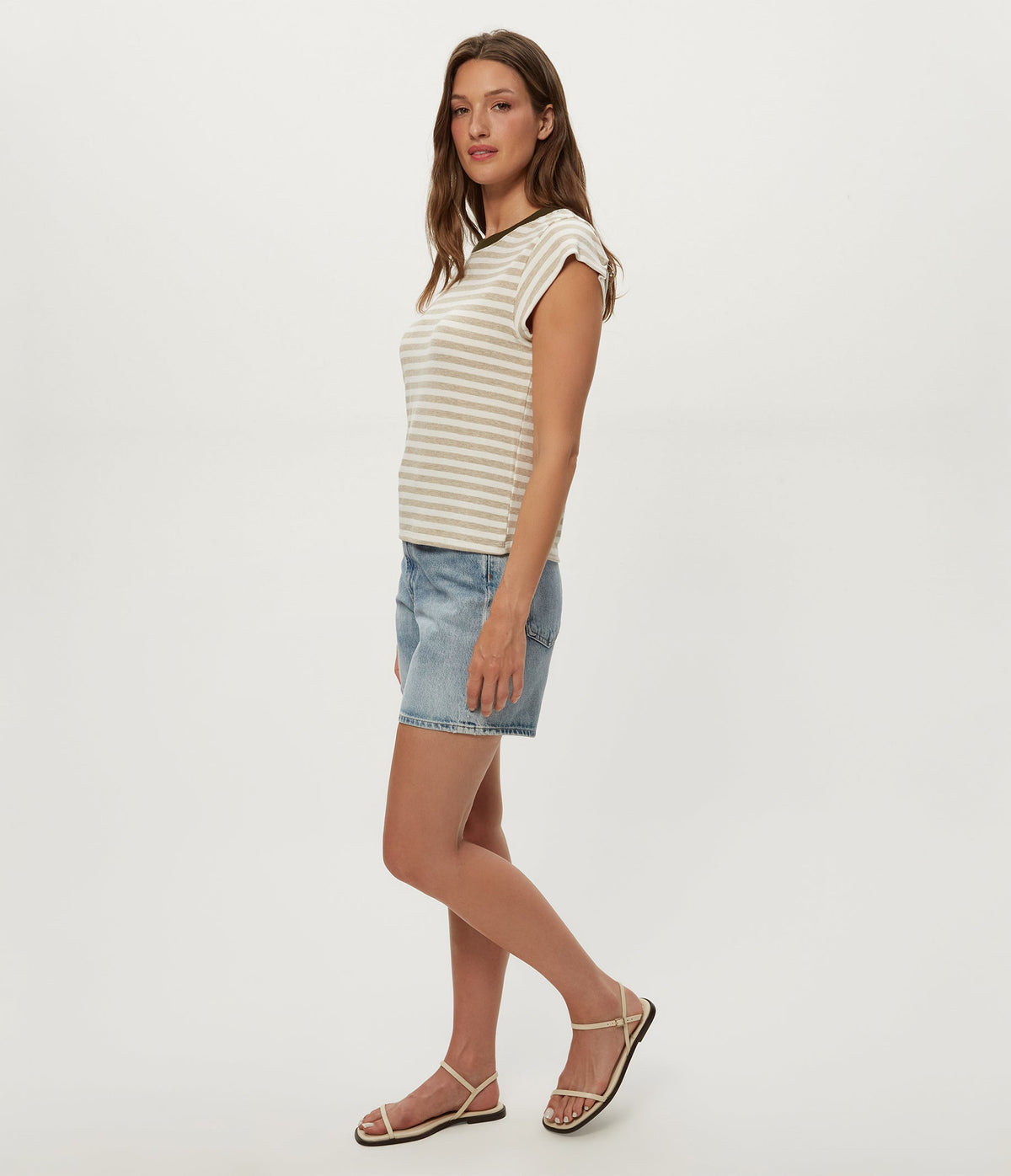 TANYA POWER SHOULDER TEE