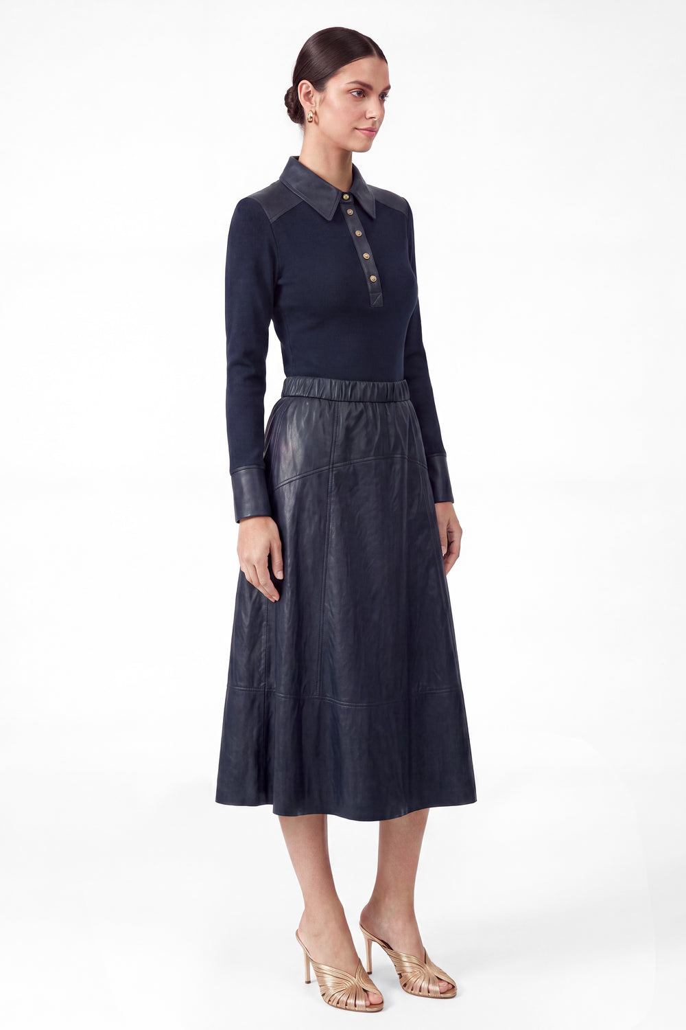 FAUX LEATHER SKIRT
