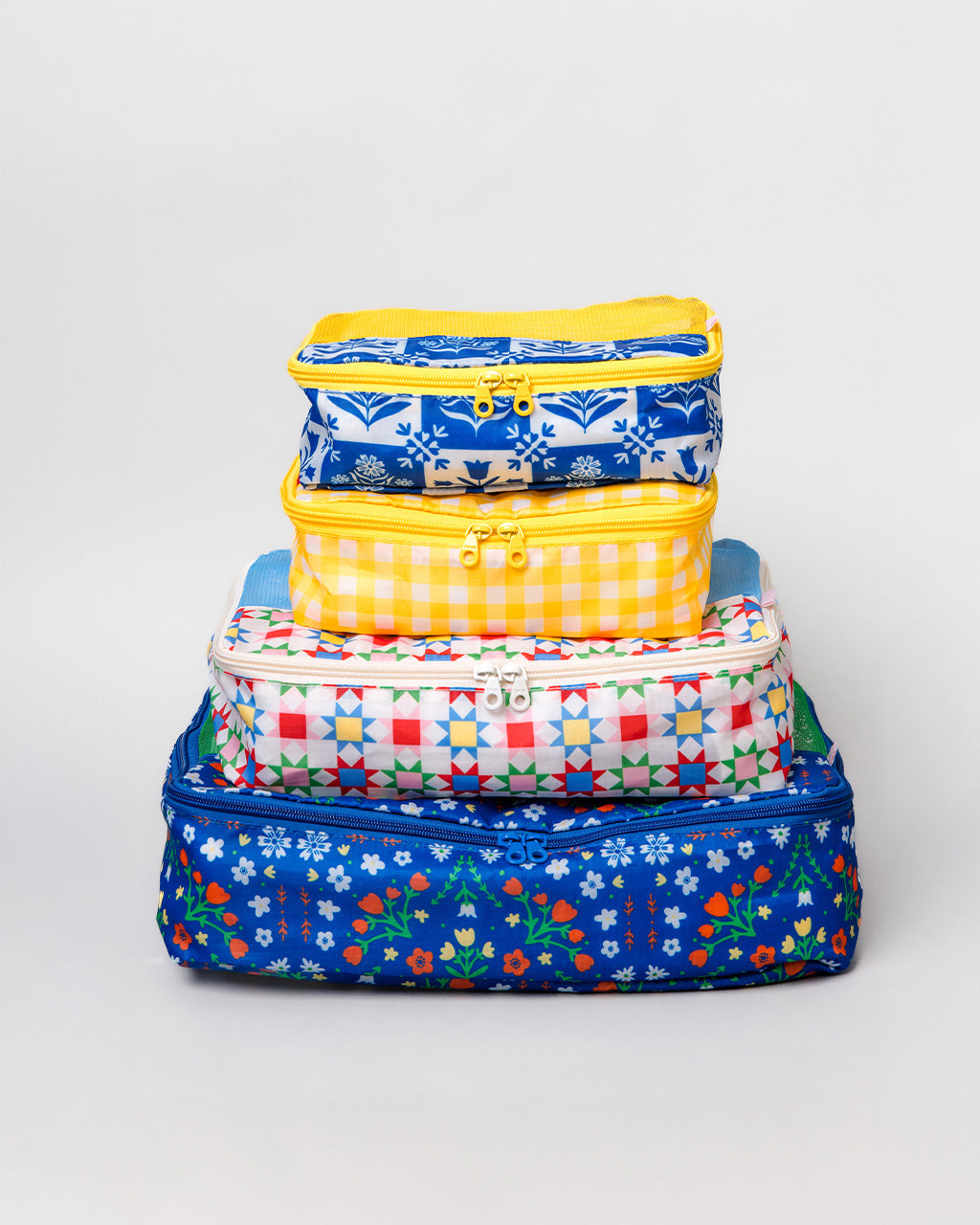 PACKING CUBE SET BLUE SCANDI FLORAL