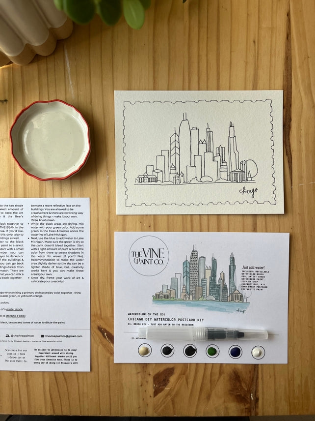 CHICAGO SKYLINE POSTCARD KIT