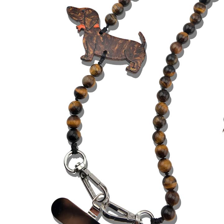 DACHSHUND CROSSBODY PHONE CHAIN