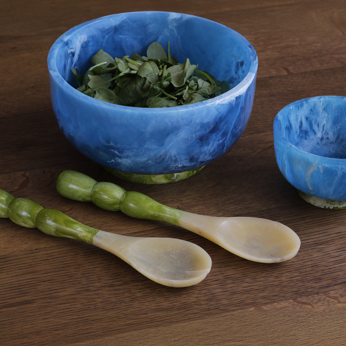RIO LG BOWL WITH BASE BLUE/GRN