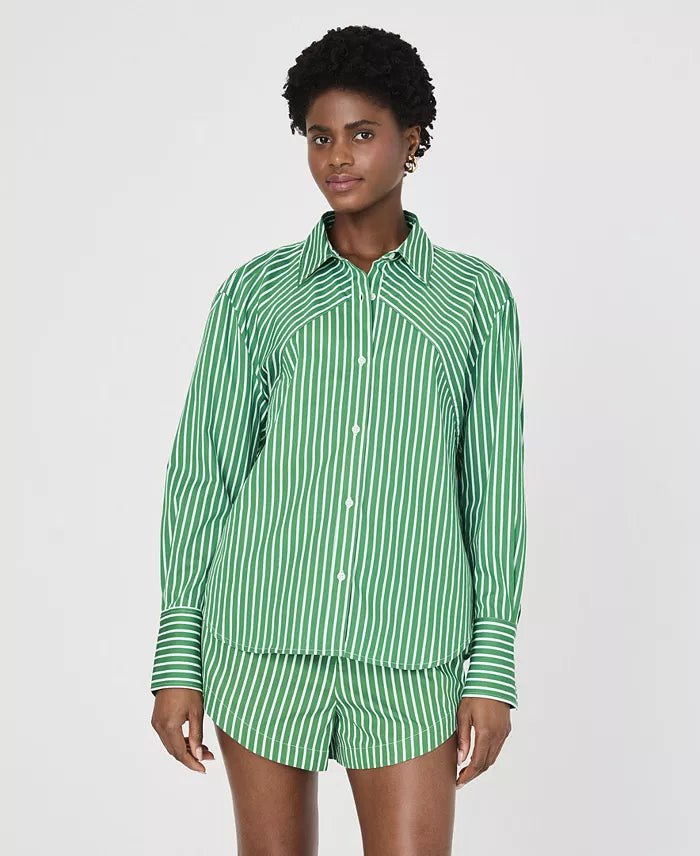 ALEXIS COTTON ANGLED YOKE SHIRT