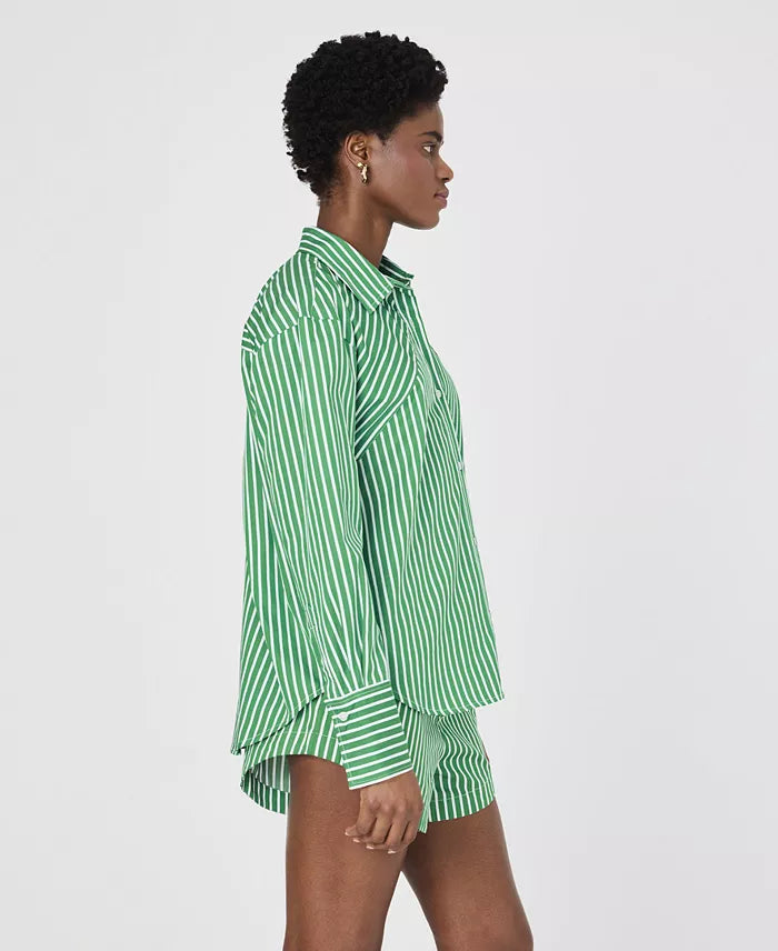 ALEXIS COTTON ANGLED YOKE SHIRT