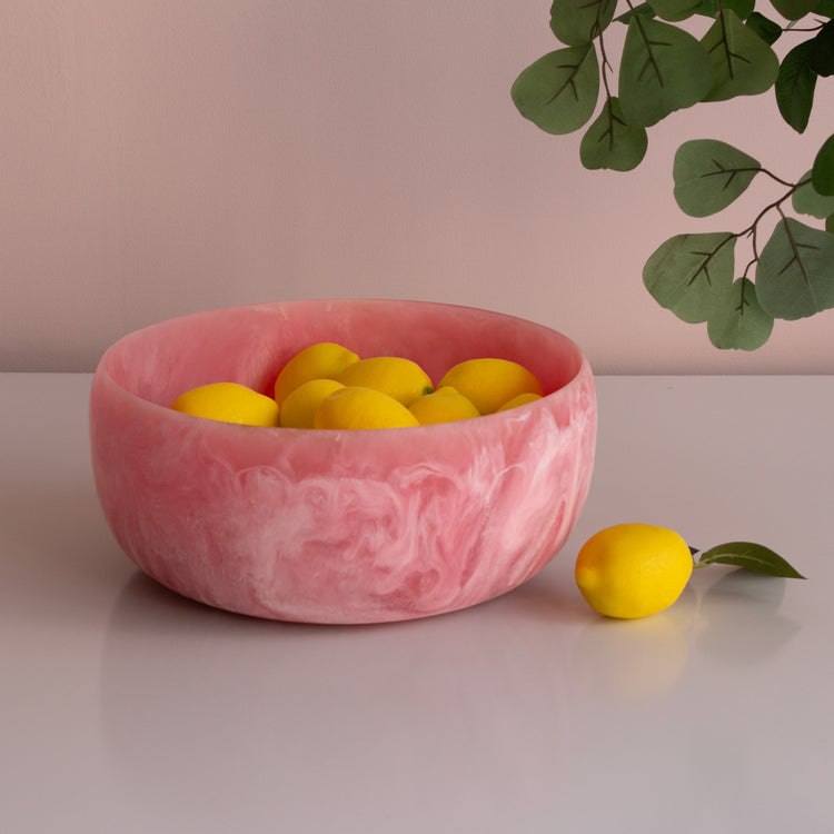 RESIN SORBET LG BOWL RASPBERRY