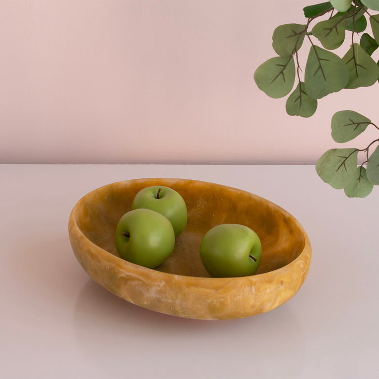 RESIN SORBET LARGE OVAL BOWL MATCHA