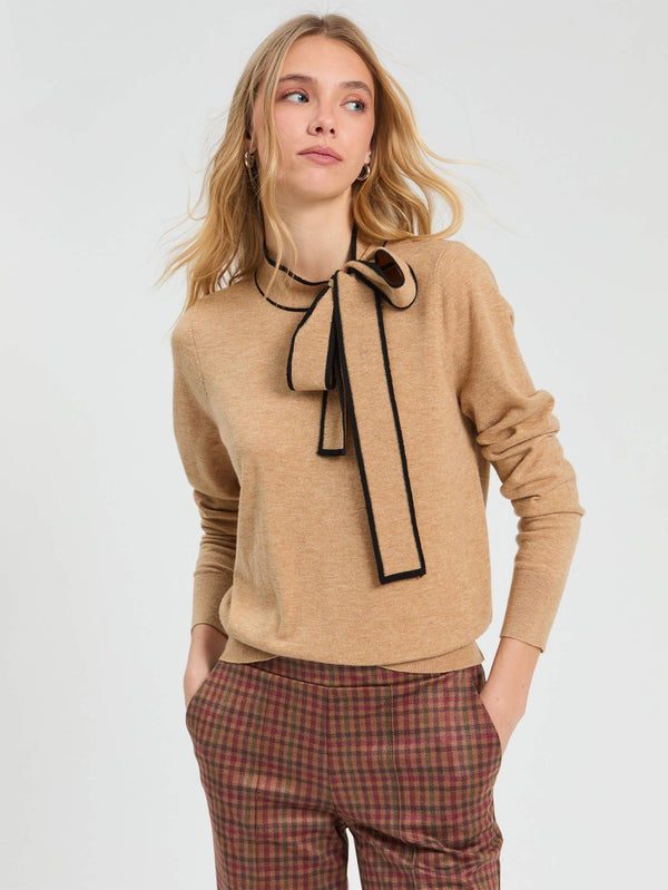TIE NECK SWEATER