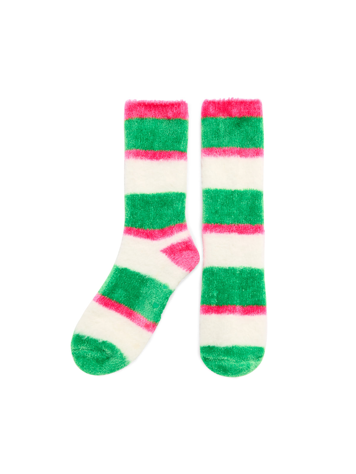 FUZZY STRIPE SOCKS