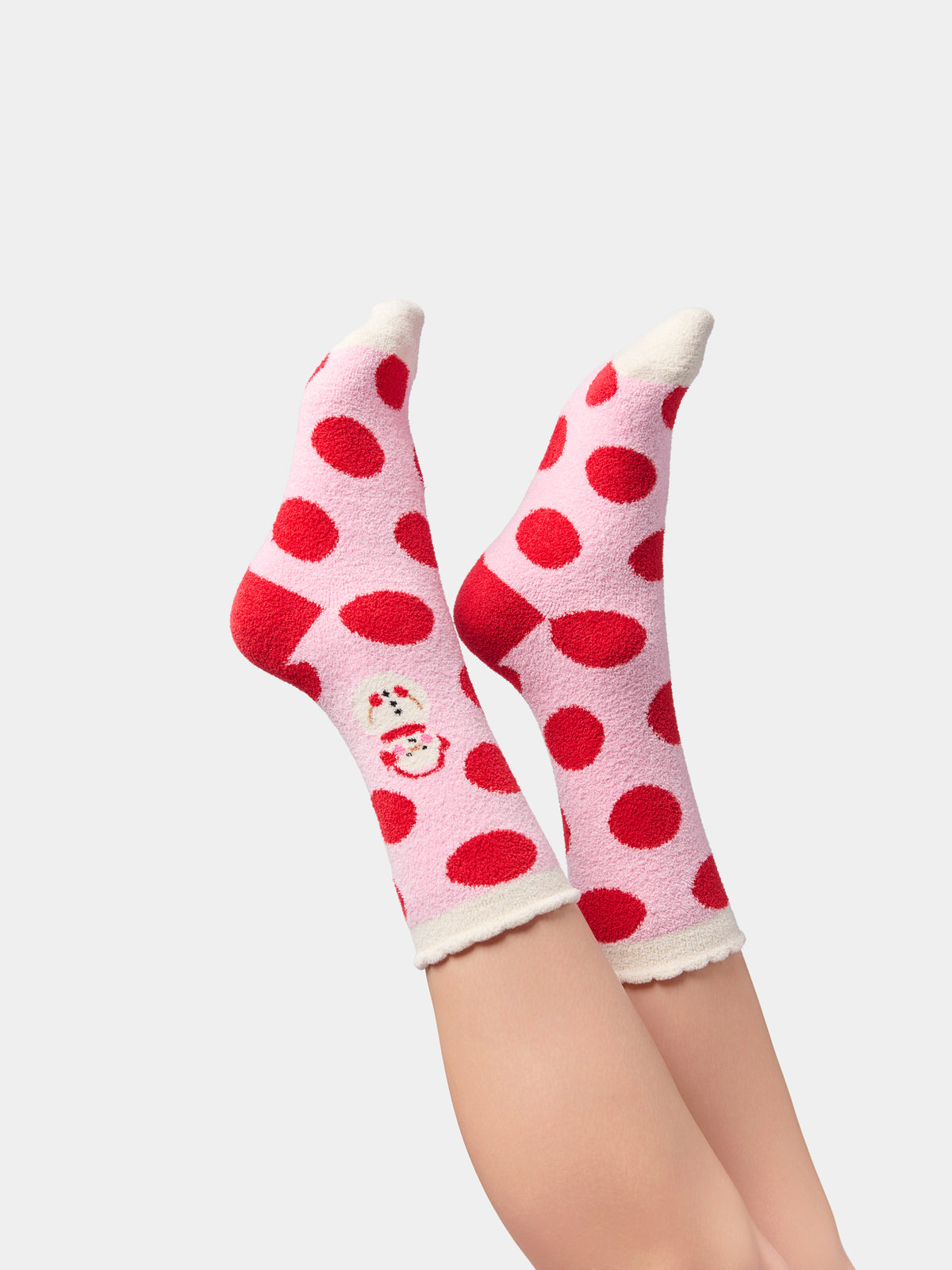 SNOWMAN SOCKS PINK