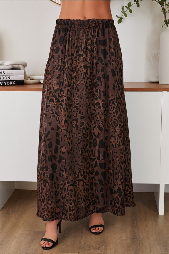 LEOPARD MAXI SKIRT