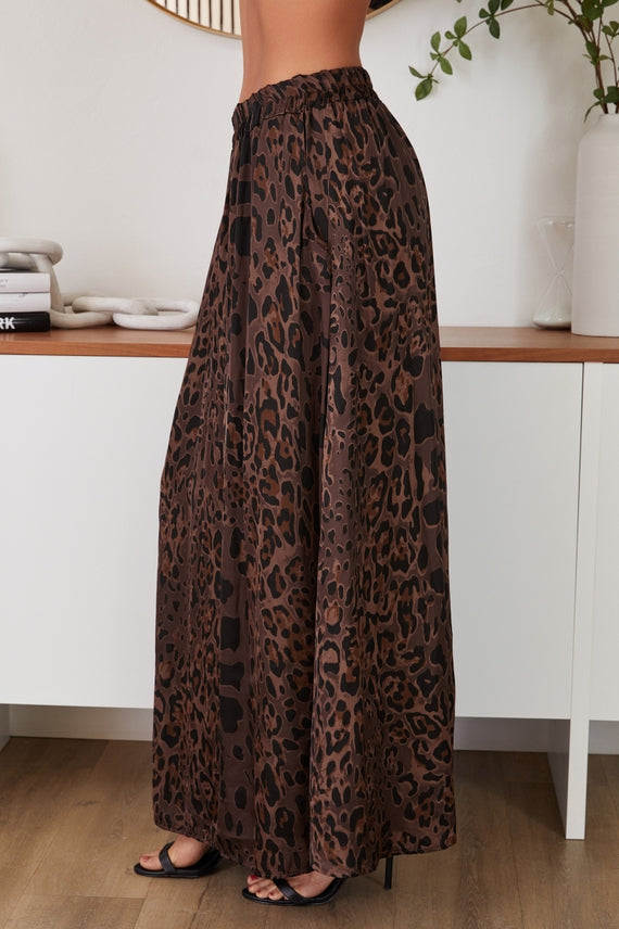 LEOPARD MAXI SKIRT