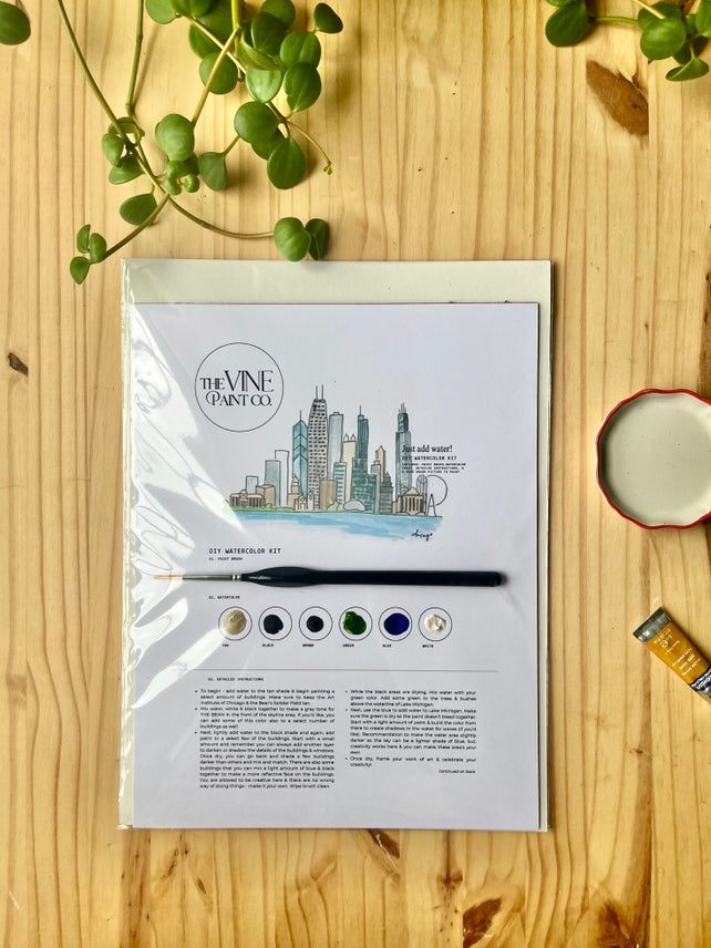 CHICAGO SKYLINE WATERCOLOR DIY