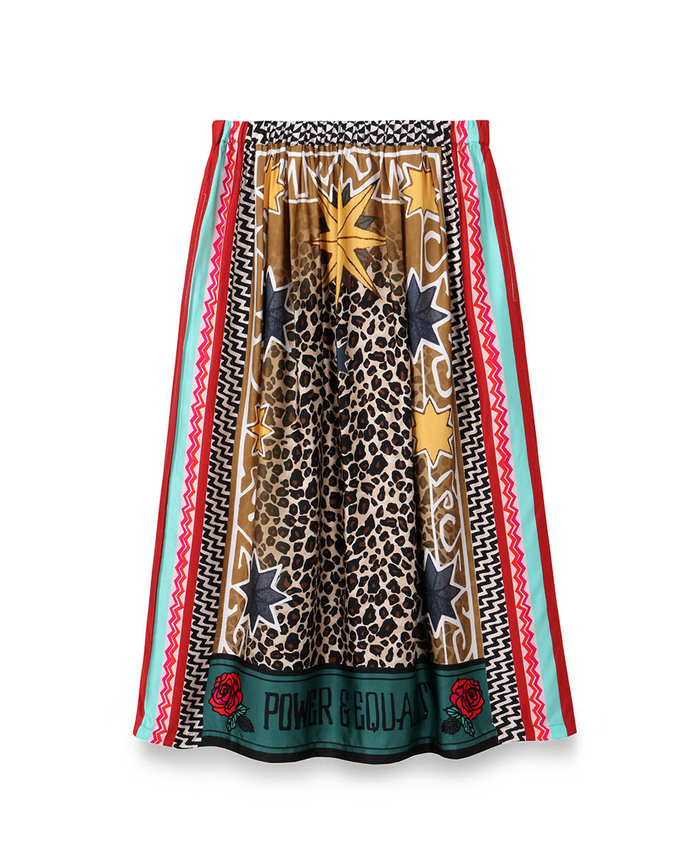 HAILEY PRINTED MIDI SKIRT