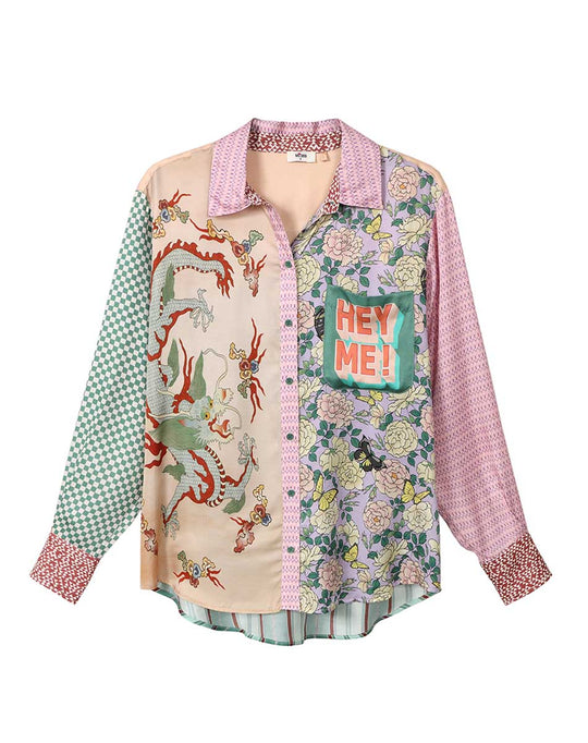 ISABEL MIXED PRINT SHIRT