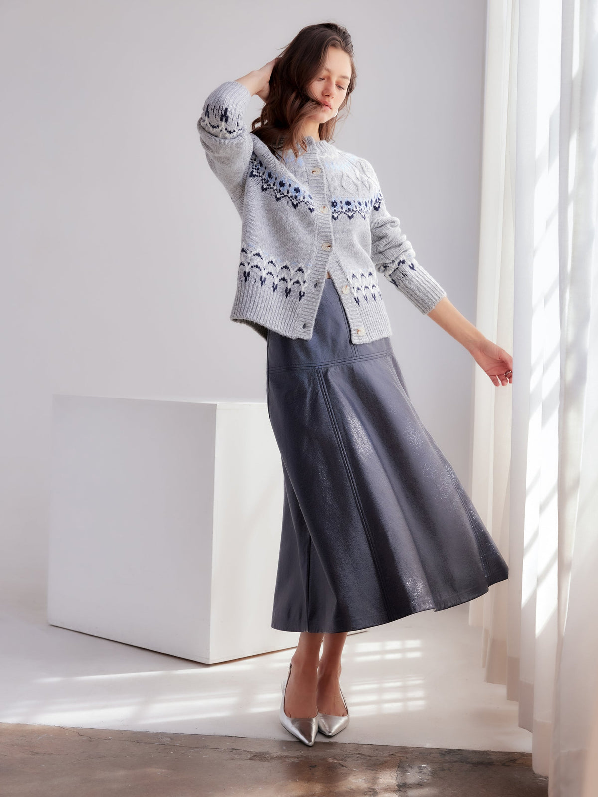 BRONWYN FAUX LEATHER SKIRT