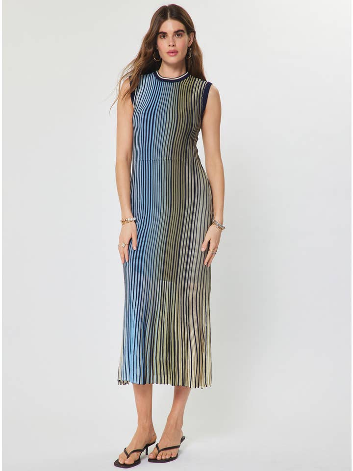 KNIT BELTED MIDI DRESS