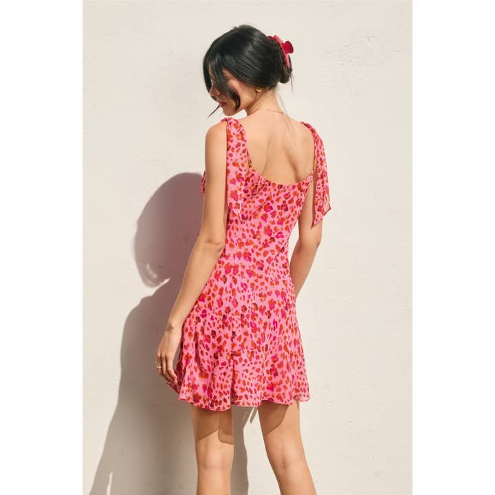 SHIRRED MINI DRESS