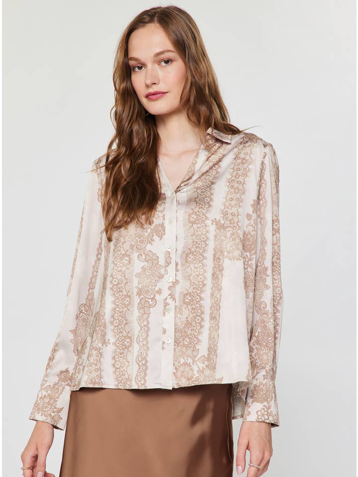 LACE PRINT BLOUSE