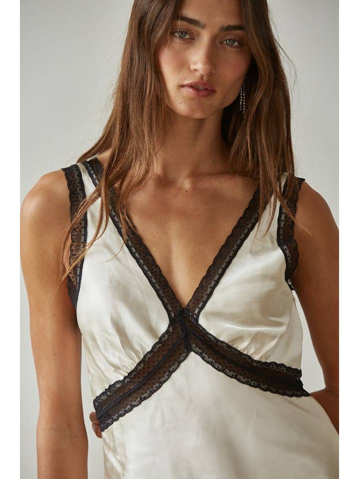 SATIN LACE CAMI
