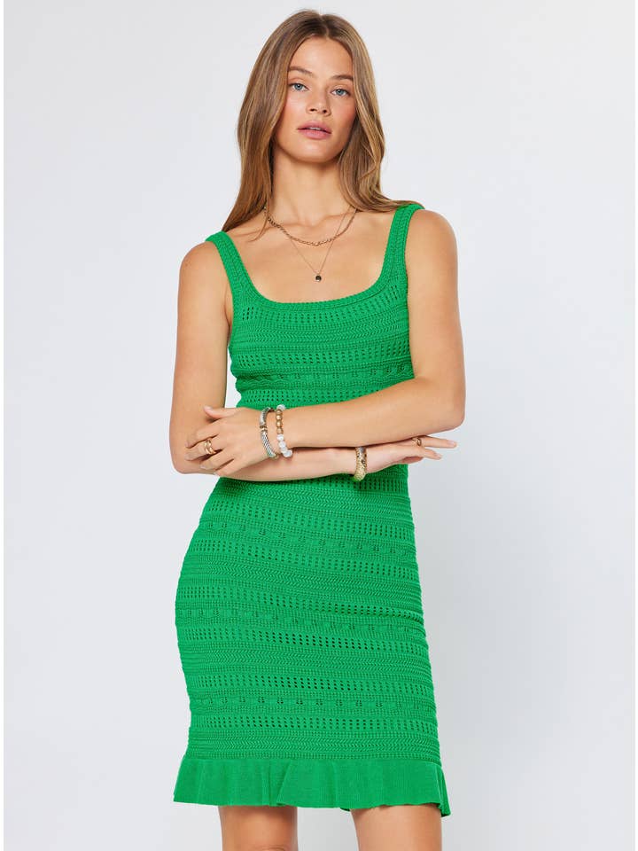 SLEEVELESS KNIT BODYCON MINI DRESS