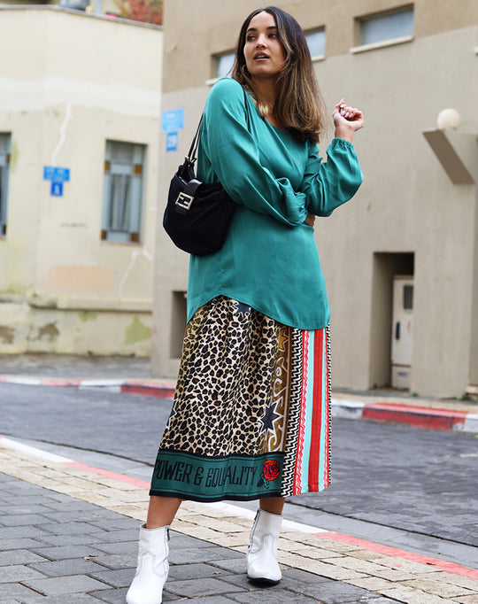 HAILEY PRINTED MIDI SKIRT