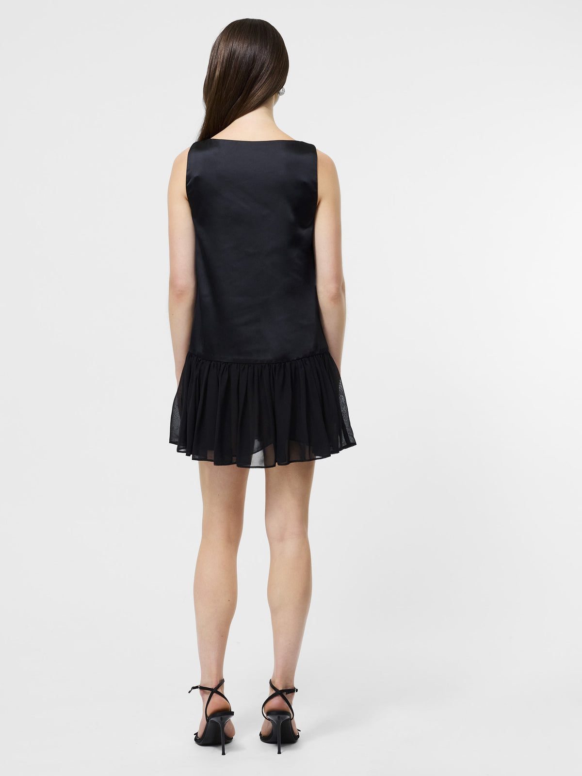 MARINA SILKY PLEATED MINI DRESS