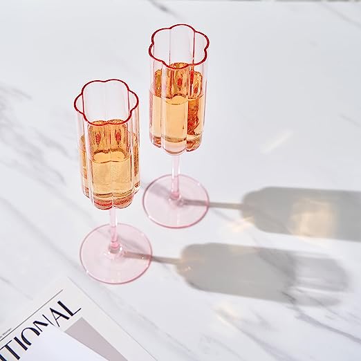 FLOWER CHAMPAGNE FLUTE SET/2