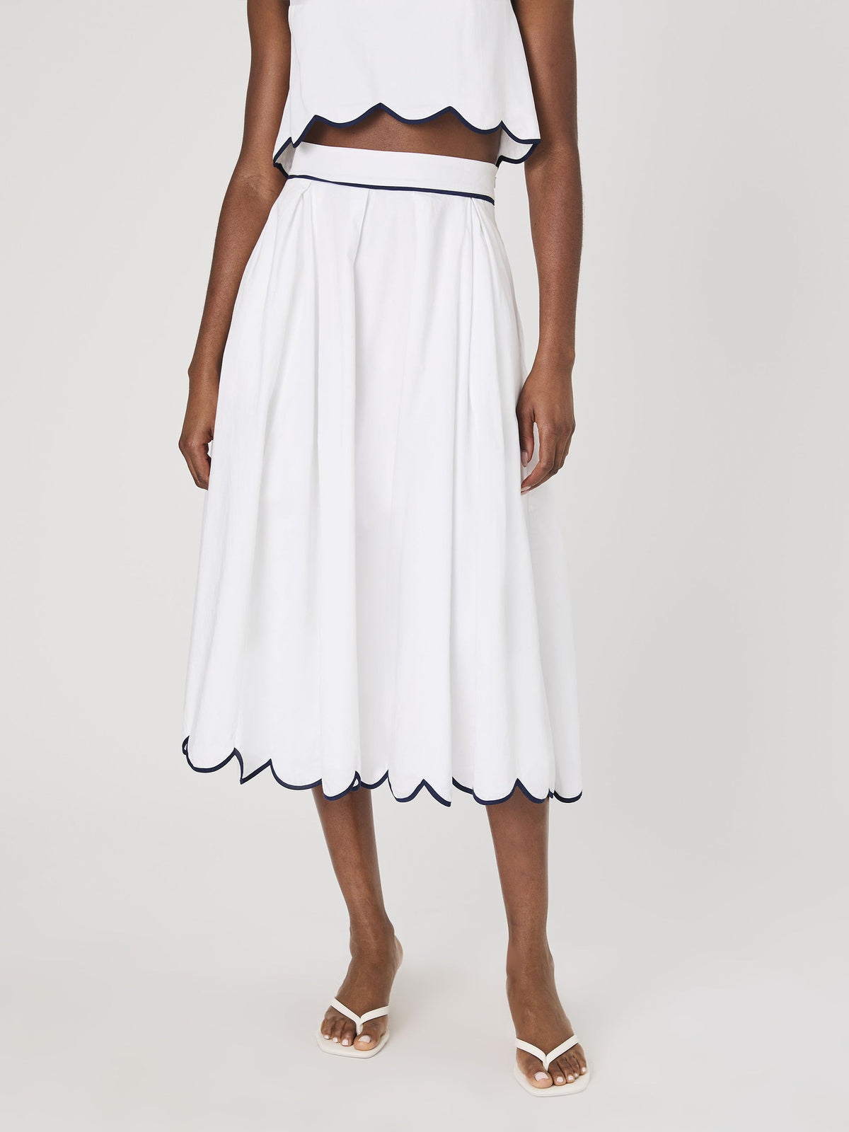 ALEXIS COTTON SCALLOP SKIRT