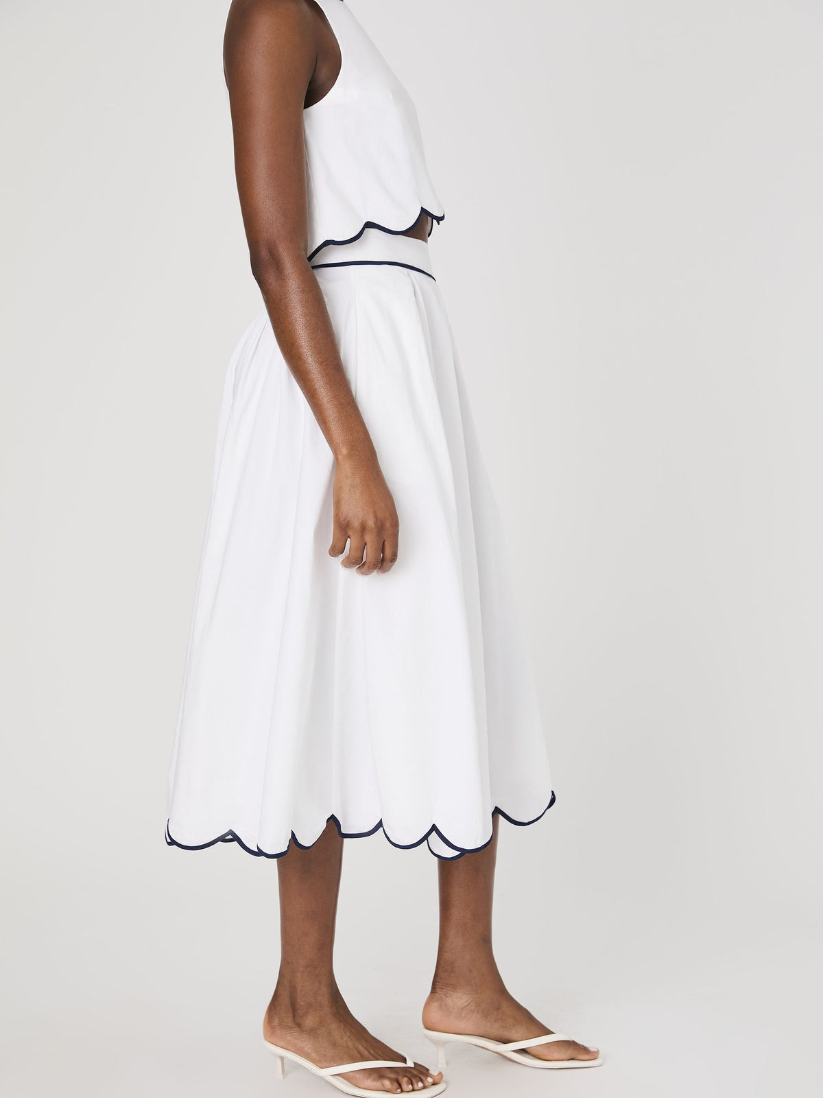 ALEXIS COTTON SCALLOP SKIRT