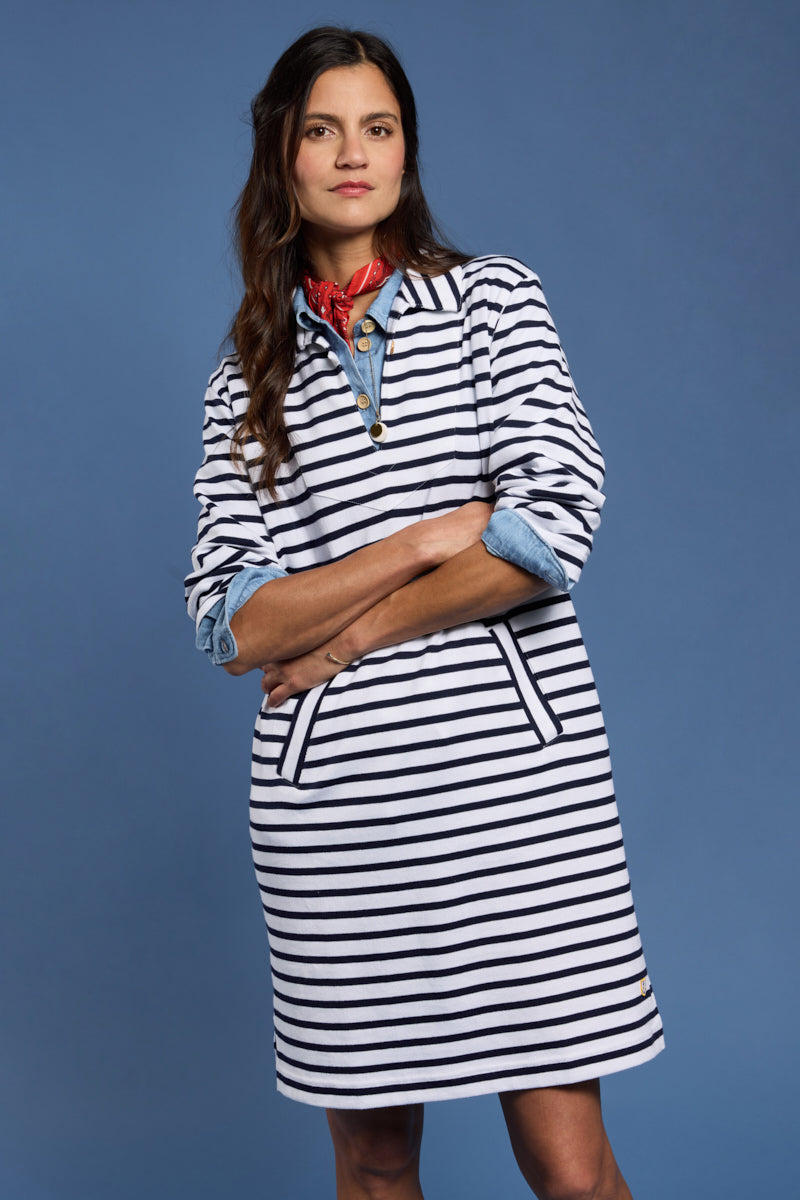 KEYHOLE NECK DRESS