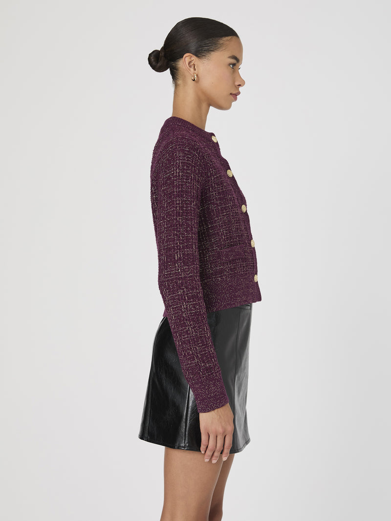 LUREX TWEED KNIT CARDI