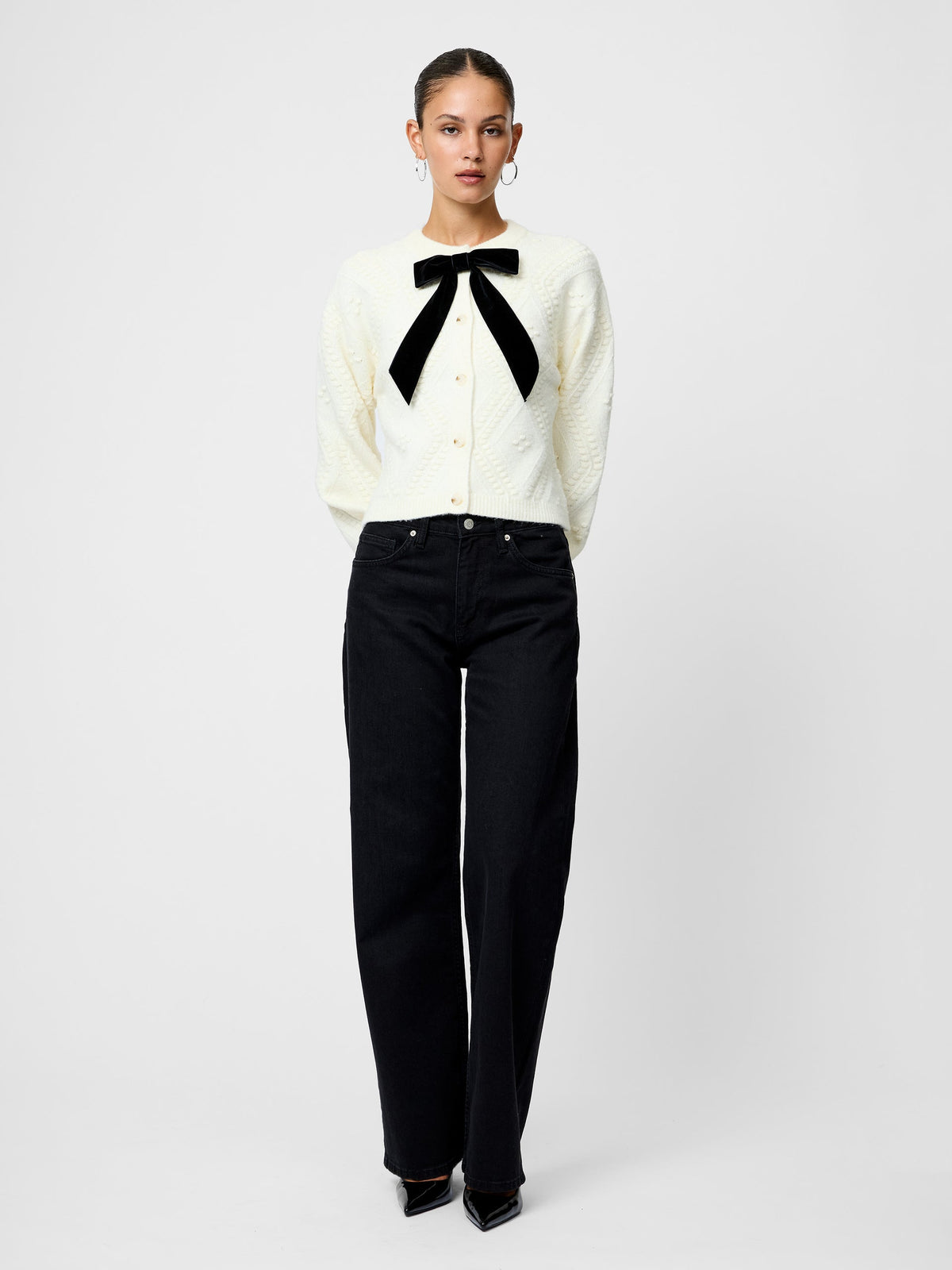 KITTY BOBBLE CONTRAST CARDI