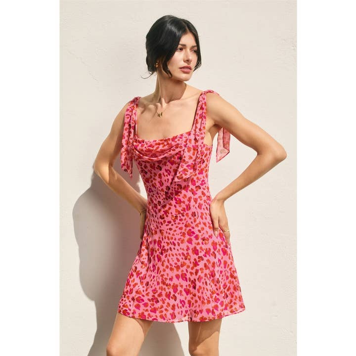 SHIRRED MINI DRESS