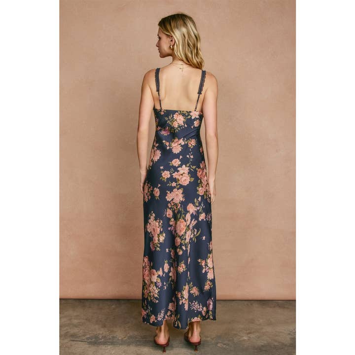 LACE TRIM MAXI DRESS