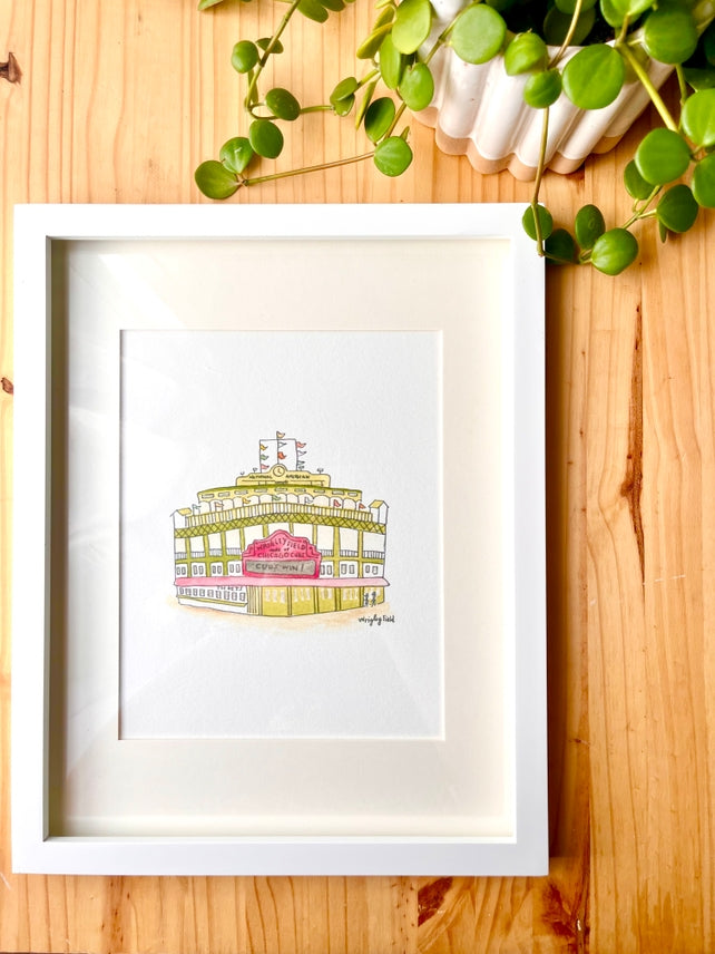 WRIGLEY FIELD WATERCOLOR DIY